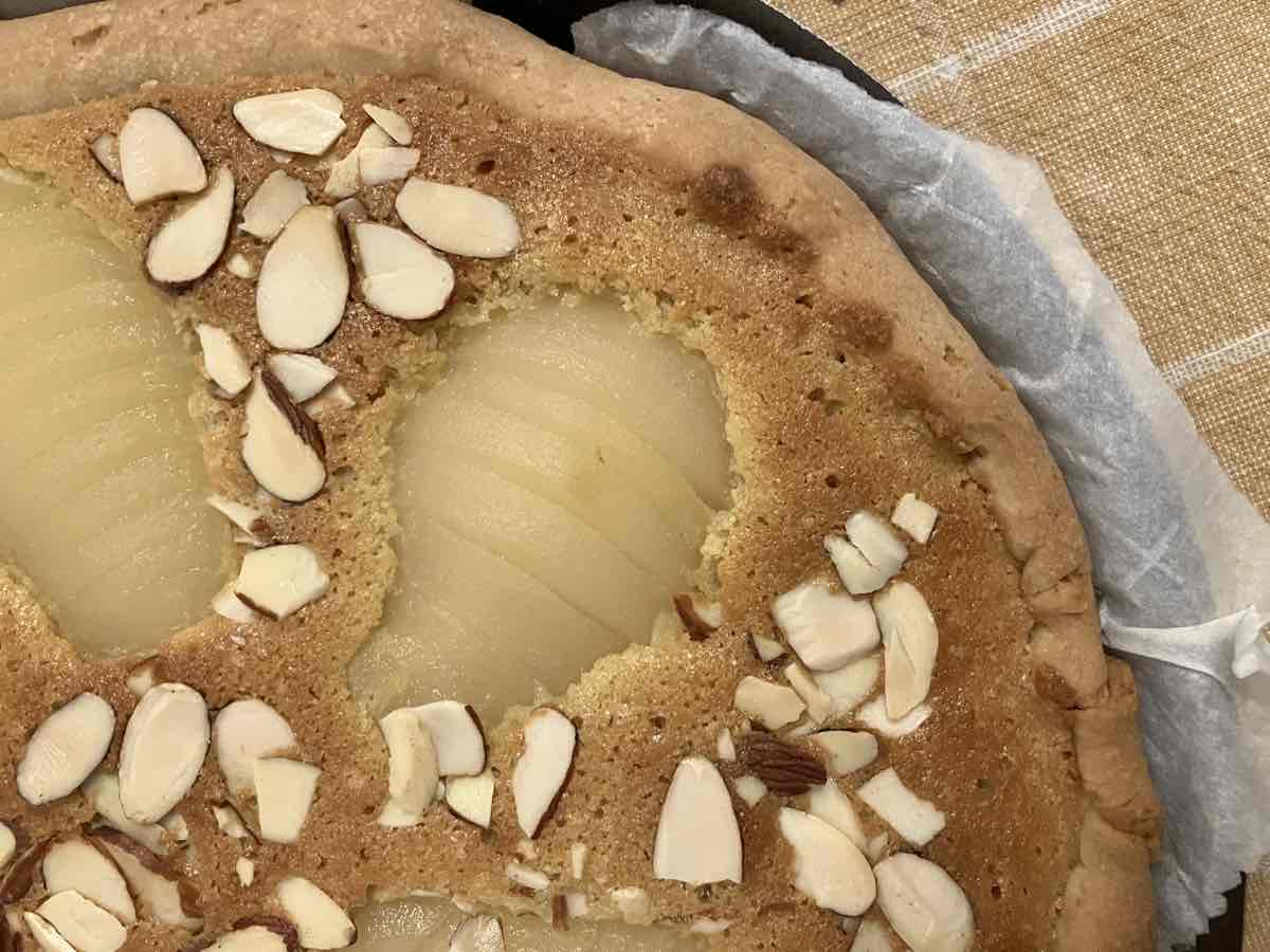 Pear almond cake